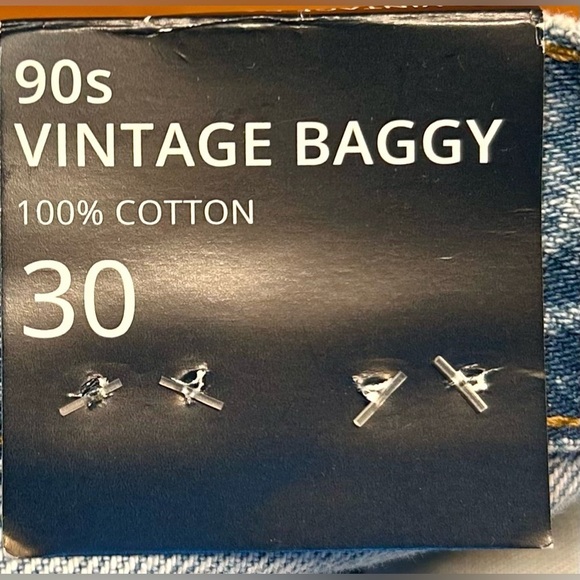 NWT J. Crew Factory 90s Vintage Baggy Jean in Light Blue Wash, Distressed, 30 - Picture 12 of 14